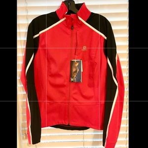 Salomon Red and Black wind breaker jacket